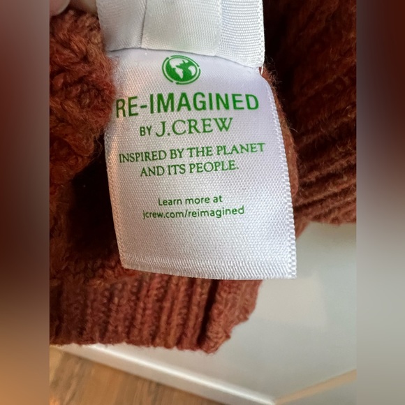 J. Crew Men's Cable Knit Wool Blend Sweater  in Burnt Orange - Picture 4 of 5